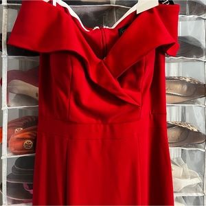 NEW Red off-the-shoulder XSCAPE Dress